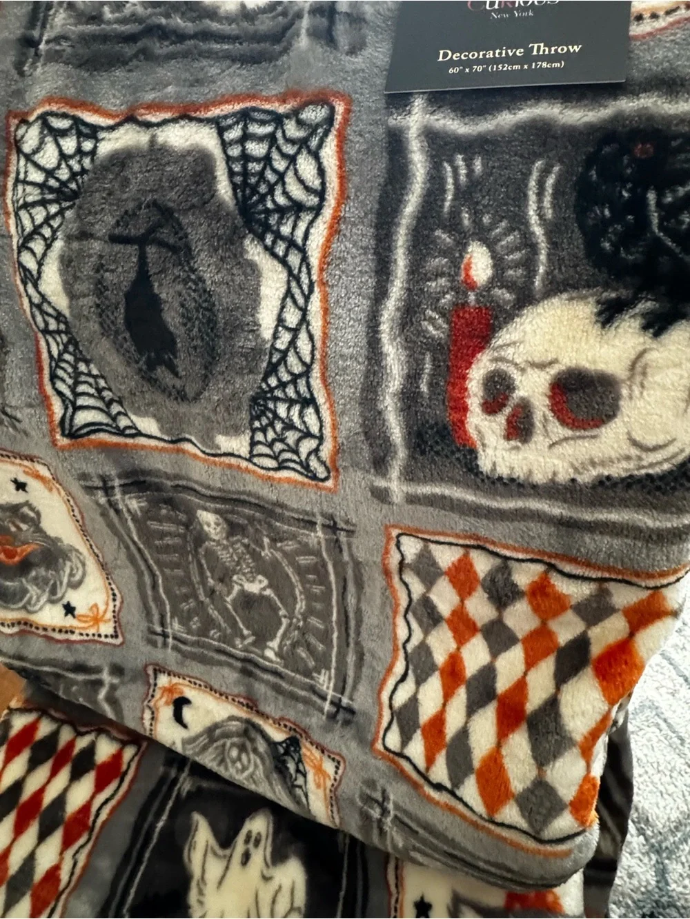 Cynthia Rowley Halloween Throw Blanket Vintage and Retro Inspired NEW